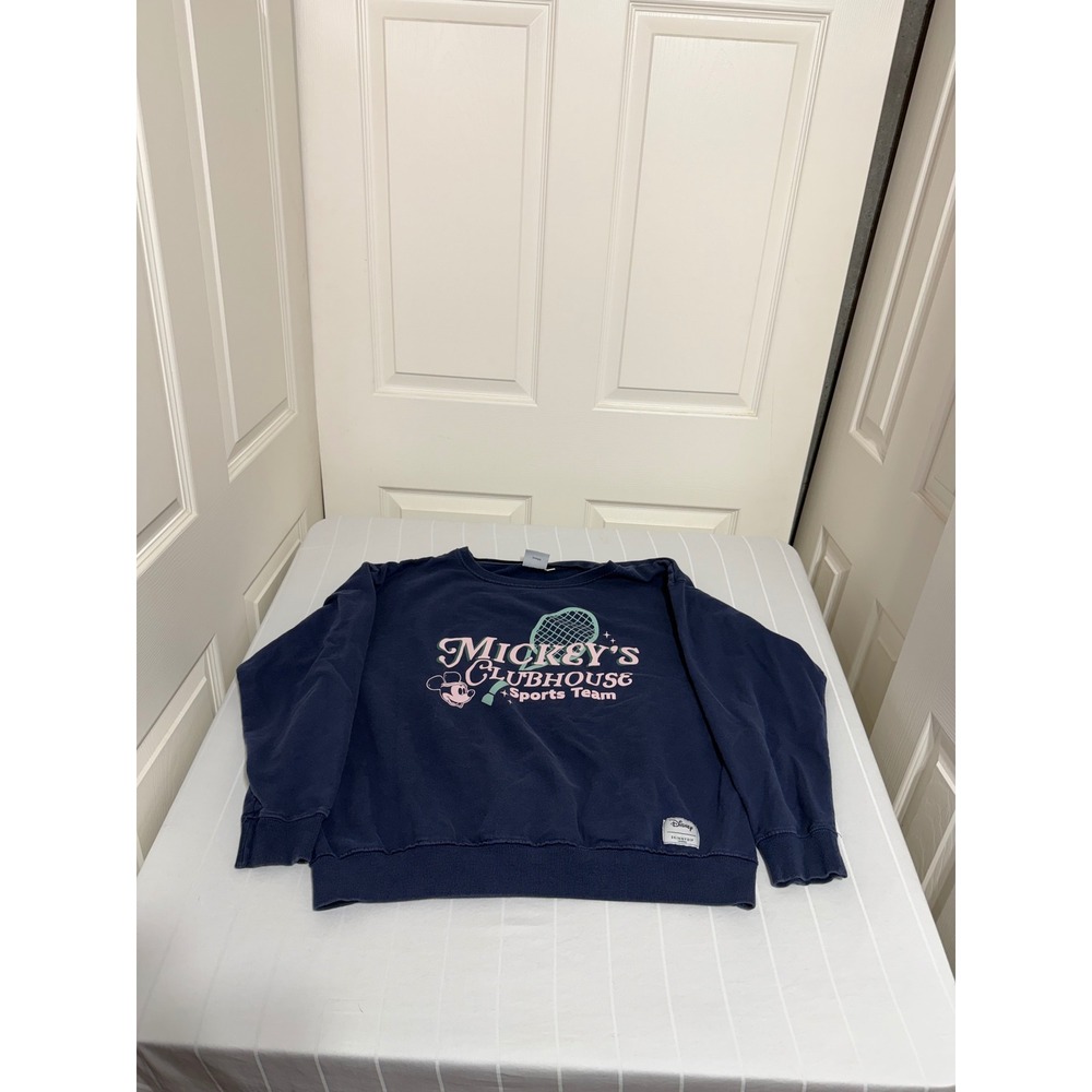 Disney Skinnydip London Mickey Clubhouse Sports Team Tennis Sweatshirt Navy L